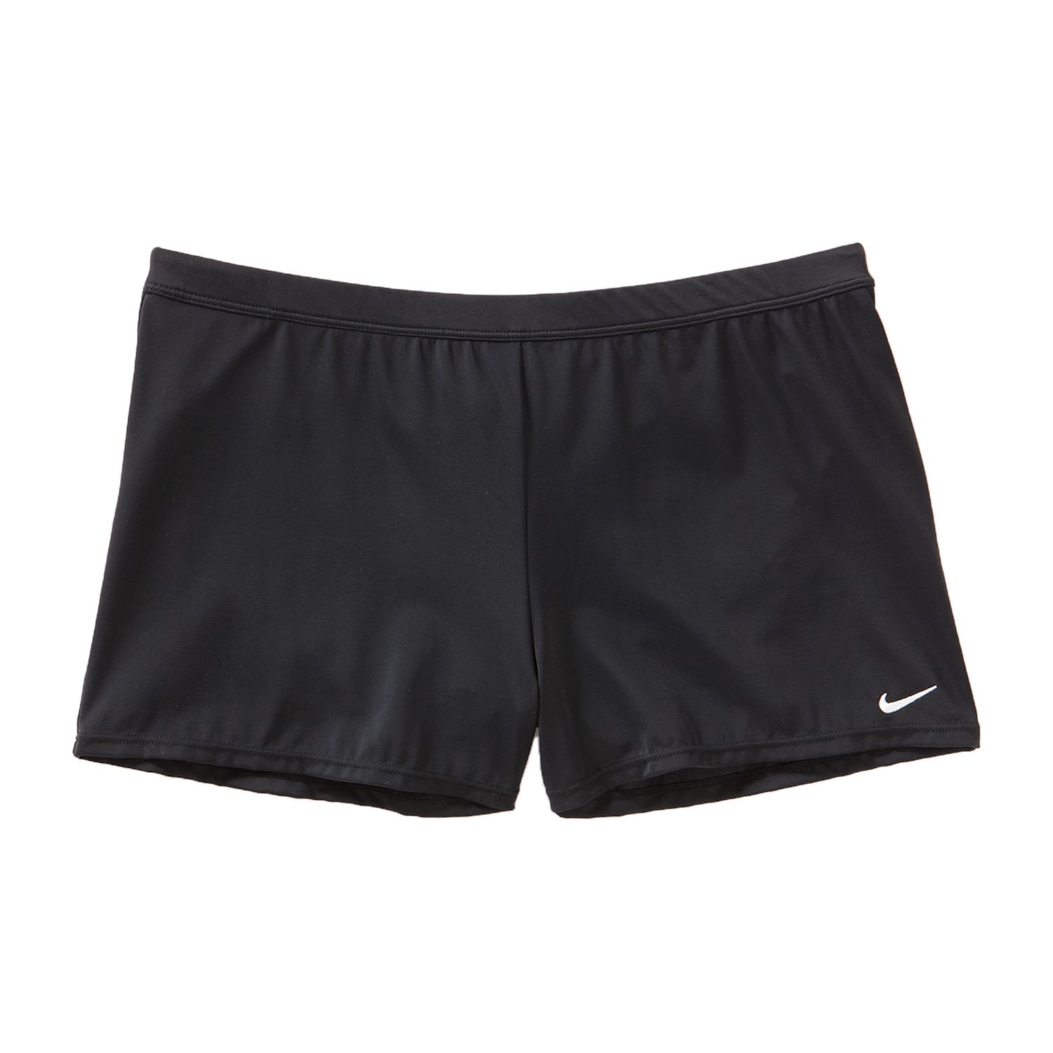 nike solid black swim shorts