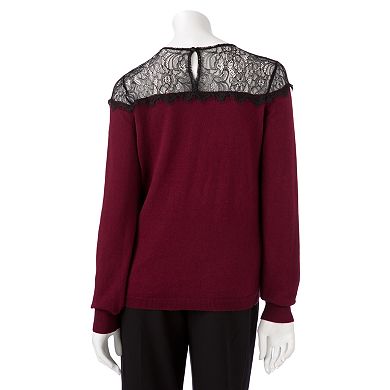 Petite Jennifer Lopez Lace Sweater