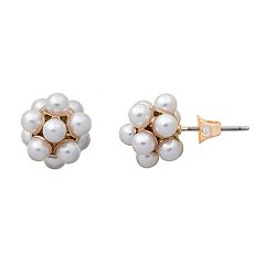 LC Lauren Conrad Blue Bead Threader Earrings