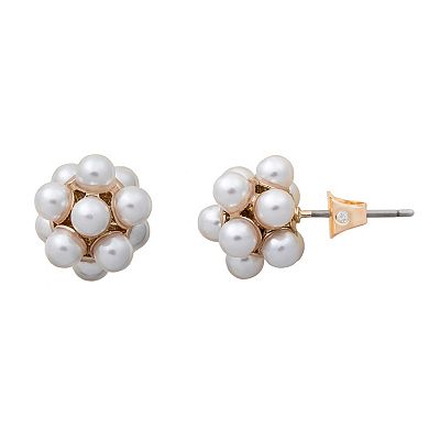 Kohl's pearl stud earrings discount