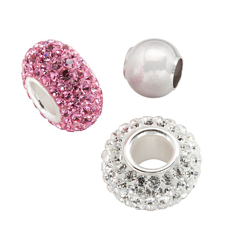 93295071 Individuality Beads Sterling Silver Pink Crystal a sku 93295071