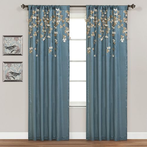 Lush Decor Flower Drop Window Curtain 42" x 84"