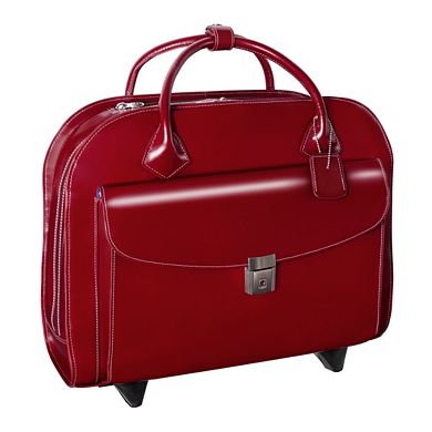 McKlein Granville Leather 15-Inch Wheeled Laptop Briefcase