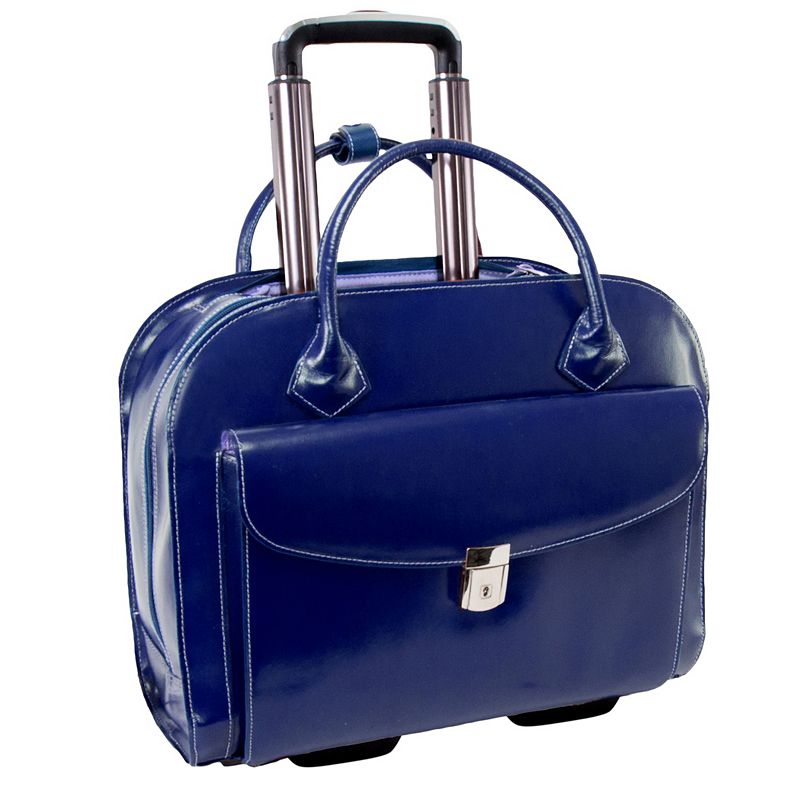 McKlein Granville Leather 15-Inch Wheeled Laptop Briefcase, Size: Cmptr Cas