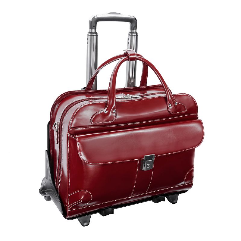 McKleinUSA Lakewood 15.4-in. Detachable-Wheeled Laptop Briefcase, Red
