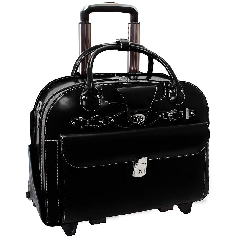 McKleinUSA Roseville 15.4-in. Detachable-Wheeled Laptop Briefcase, Black