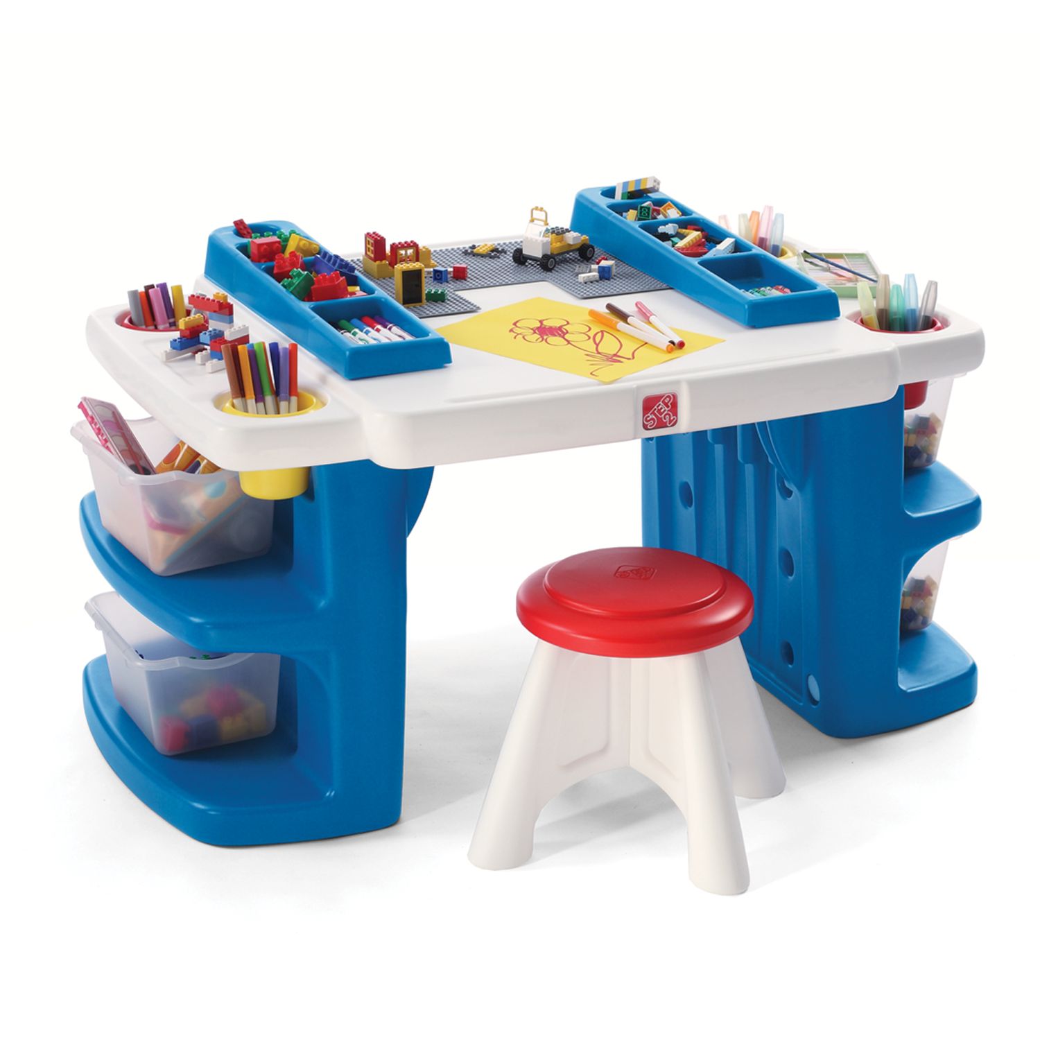 step 2 lego duplo table with storage