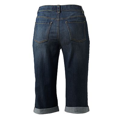 Croft & Barrow® Cuffed Denim Capris