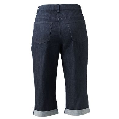 Croft & Barrow® Cuffed Denim Capris