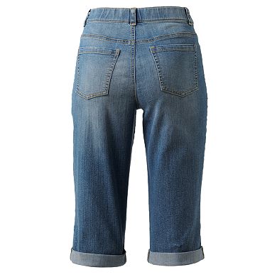 Croft & Barrow® Cuffed Denim Capris