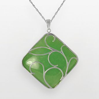 PearLustre by Imperial Sterling Silver Jade Pendant