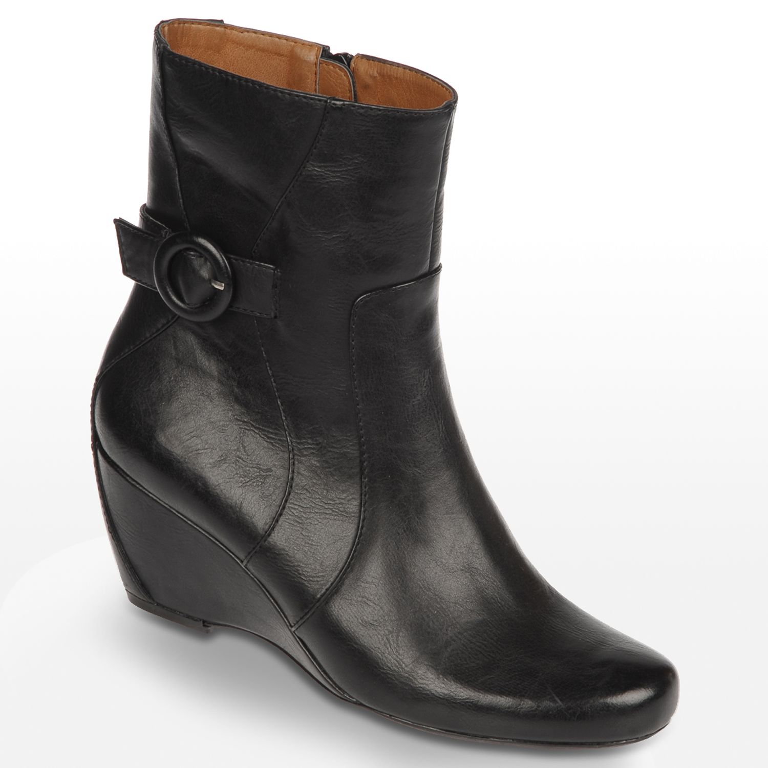 wide wedge ankle boots