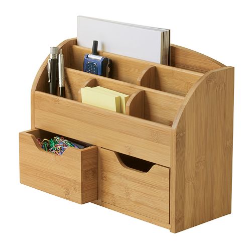 Lipper Bamboo Space Saving Desk Organizer