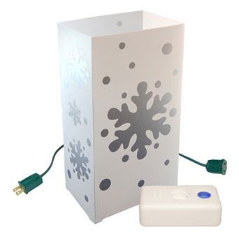 LumaBase 10 pk Snowflake Electric Luminarias with Lumabases