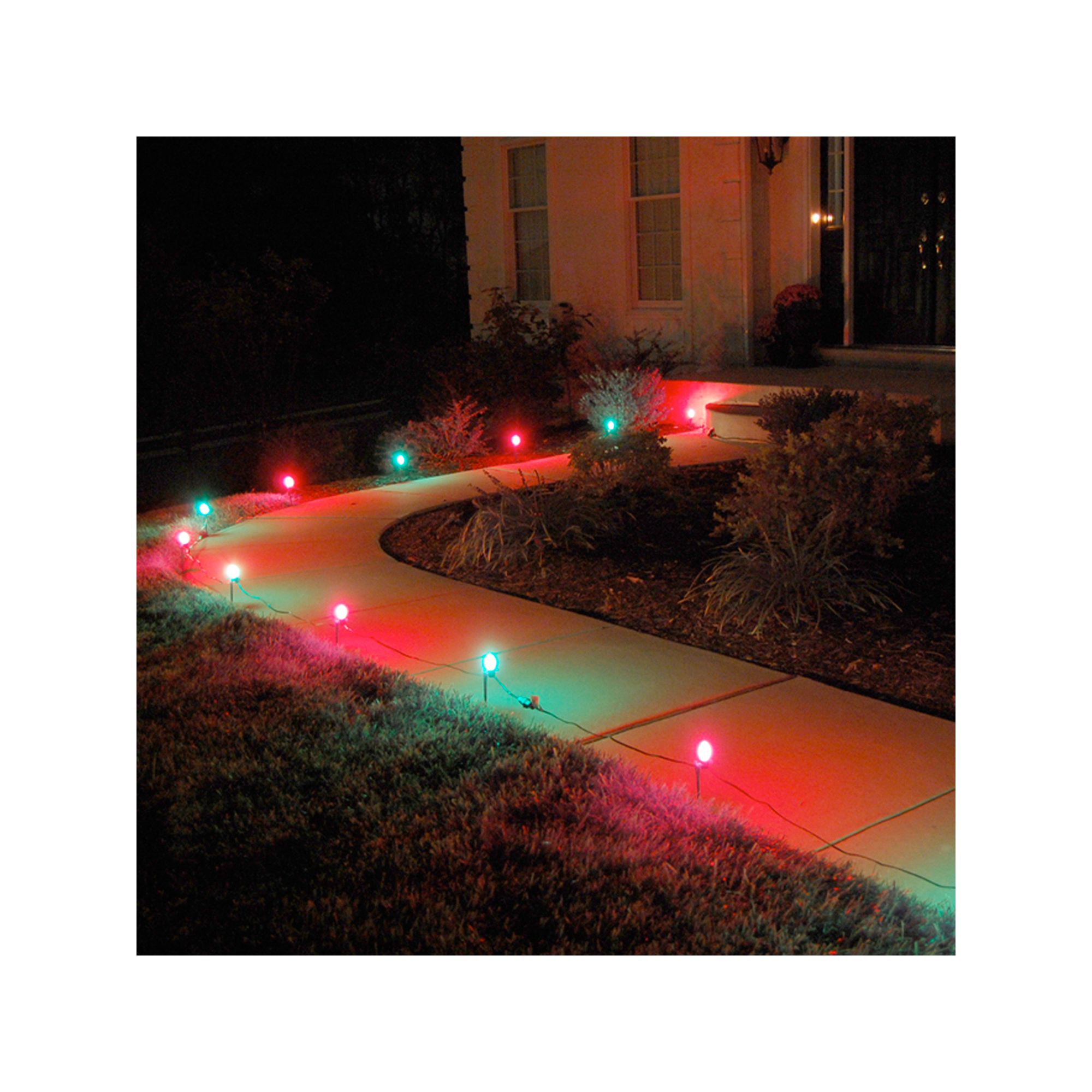 LumaBase Red & Green Pathway Lights, Red Green