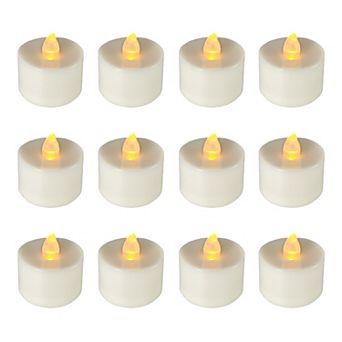 LumaBase Battery Operated Tea Light Candles - Set of 12