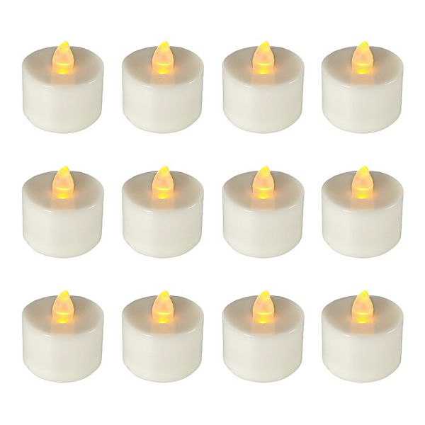 LumaBase Battery Operated Tea Light Candles Set of 12