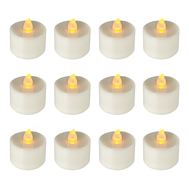 LumaBase 12-pk. Flameless LED Tealight Candles, Yellow