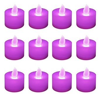 LumaBase Battery Operated Tea Light Candles - Set of 12