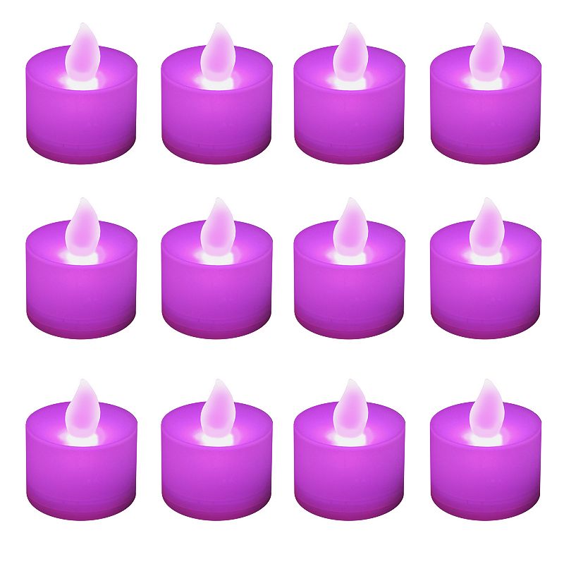 LumaBase 12-pk. Flameless LED Tealight Candles, Purple