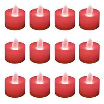 LumaBase Battery Operated Tea Light Candles - Set of 12