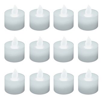 LumaBase Battery Operated Tea Light Candles - Set of 12