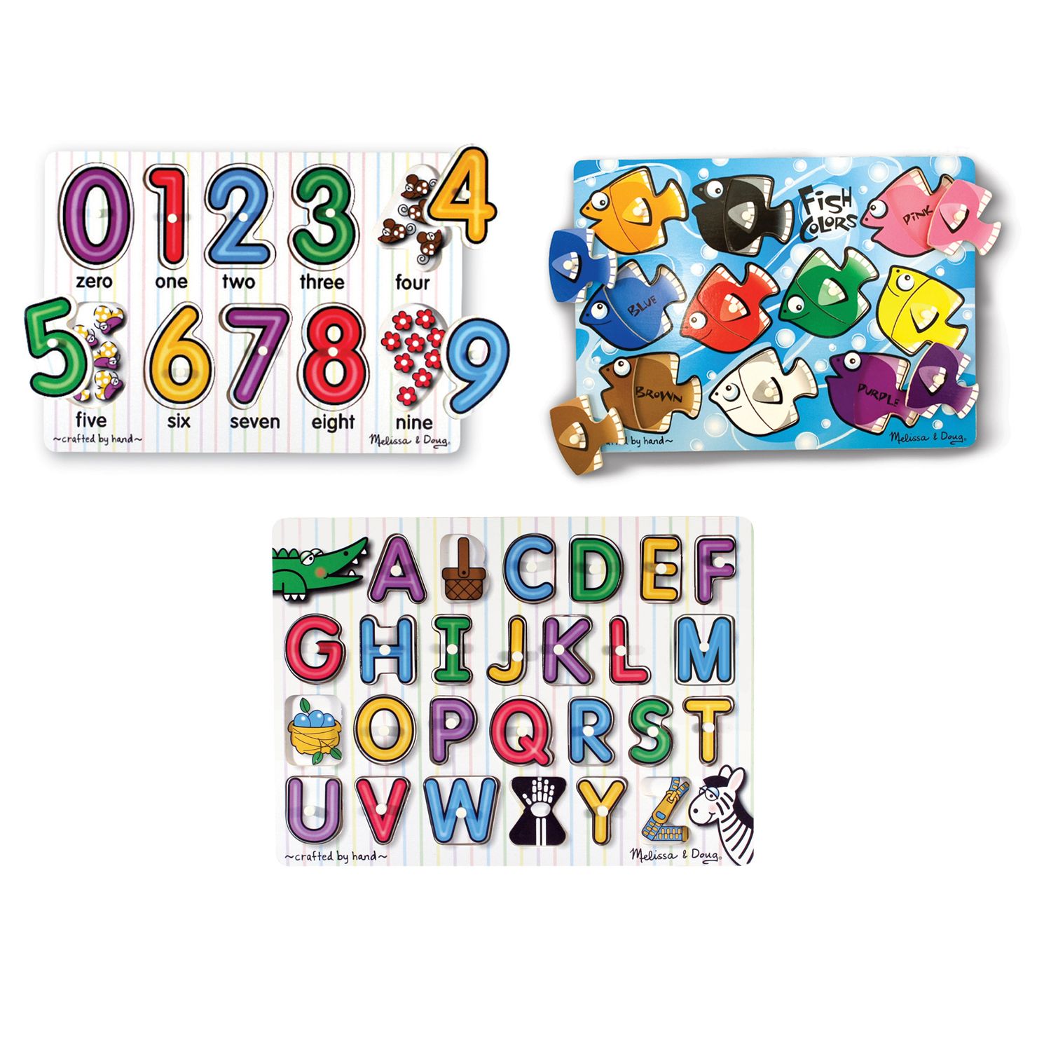 melissa and doug puzzle set with rack