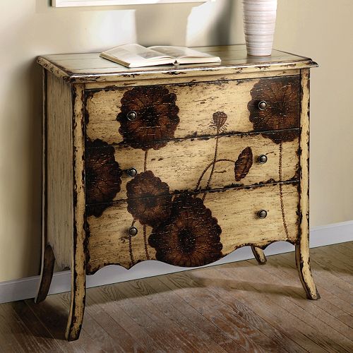 Park 3-Drawer Floral Accent Chest - Madison Park 3-Drawer Floral Accent Chest