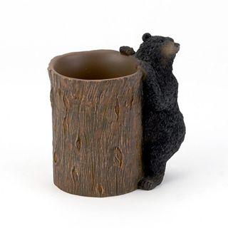 Black Bear Lodge Bathroom Shower Accessories Log Cabin Bath Decor