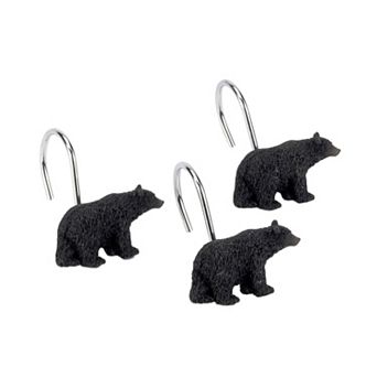Avanti Black Bear Lodge 12 pk Shower Curtain Hooks