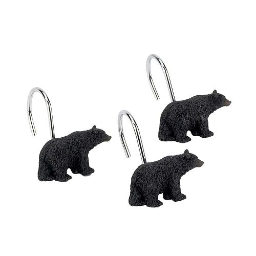 Avanti Black Bear Lodge 12pk. Shower Curtain Hooks