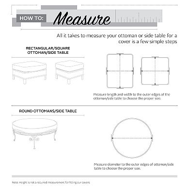Classic Accessories Veranda 30-in. Ottoman & Table Cover