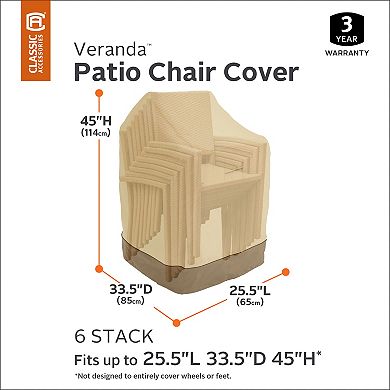 Classic Accessories Veranda Stackable Chair Cover - Outdoor