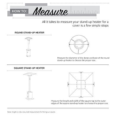 Classic Accessories Veranda Square Stand Up Patio Heater Cover