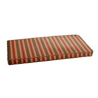 Mozaic Sunbrella 48" x 19" Multi-Striped Outdoor Bench Cushion