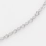 Sterling Silver 1/10-ct. T.W. Diamond Heart Link Bracelet