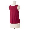 LC Lauren Conrad Embellished Mixed-Media Tank