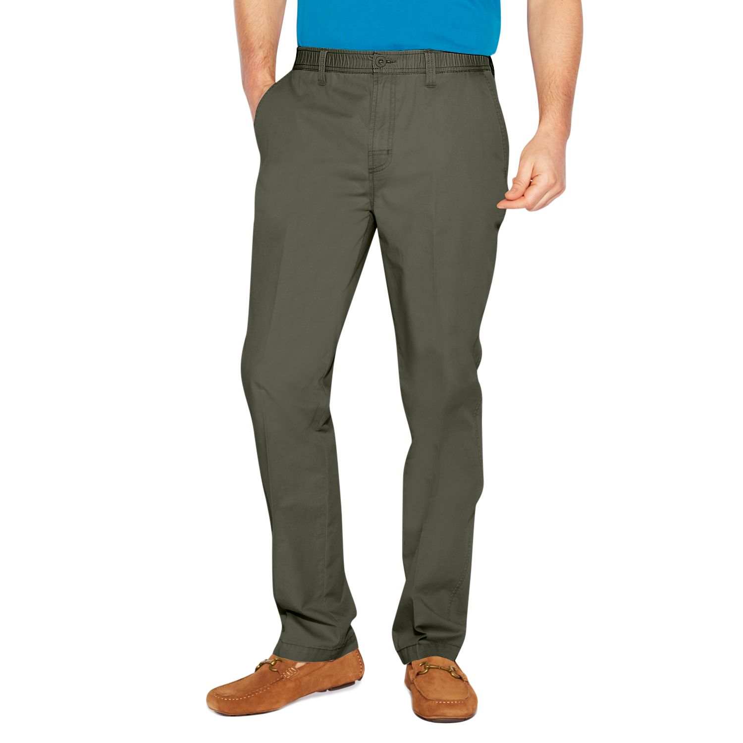 CROFT & BARROW CLASSIC-FIT FULL-ELASTIC COMFORT-WAIST PANTS - MEN