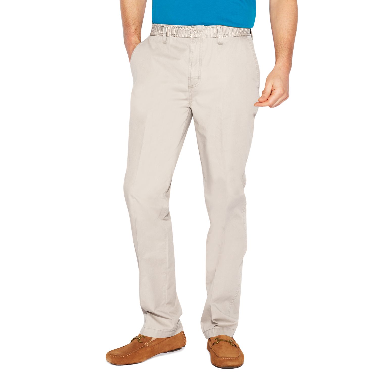CROFT & BARROW CLASSIC-FIT FULL-ELASTIC COMFORT-WAIST PANTS - MEN