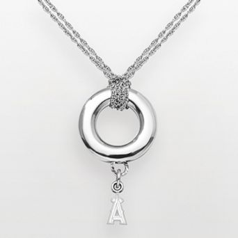 Los Angeles Angels of Anaheim Sterling Silver Logo Halo Pendant