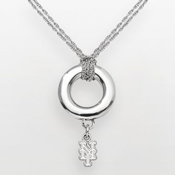 LogoArt New York Mets Sterling Silver Logo Halo Pendant