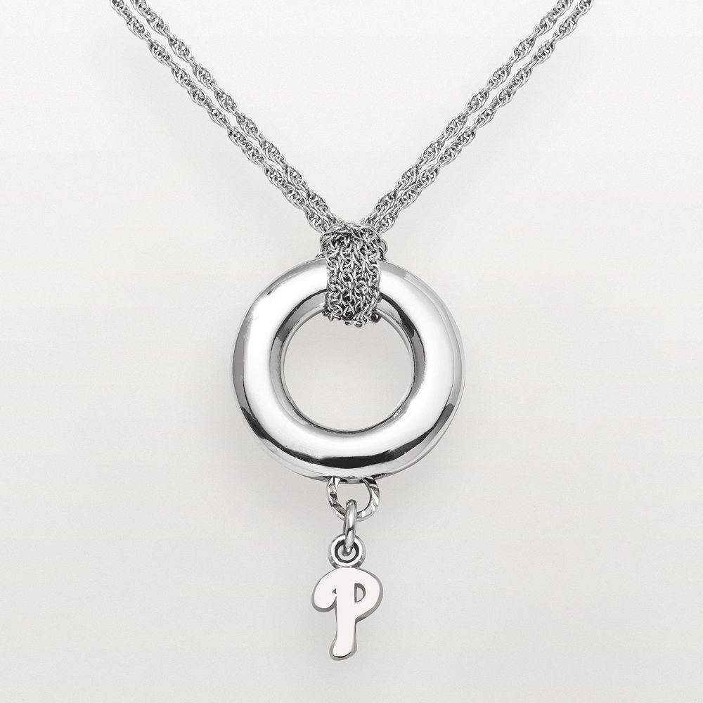 LogoArt Philadelphia Phillies Sterling Silver Logo Halo Pendant