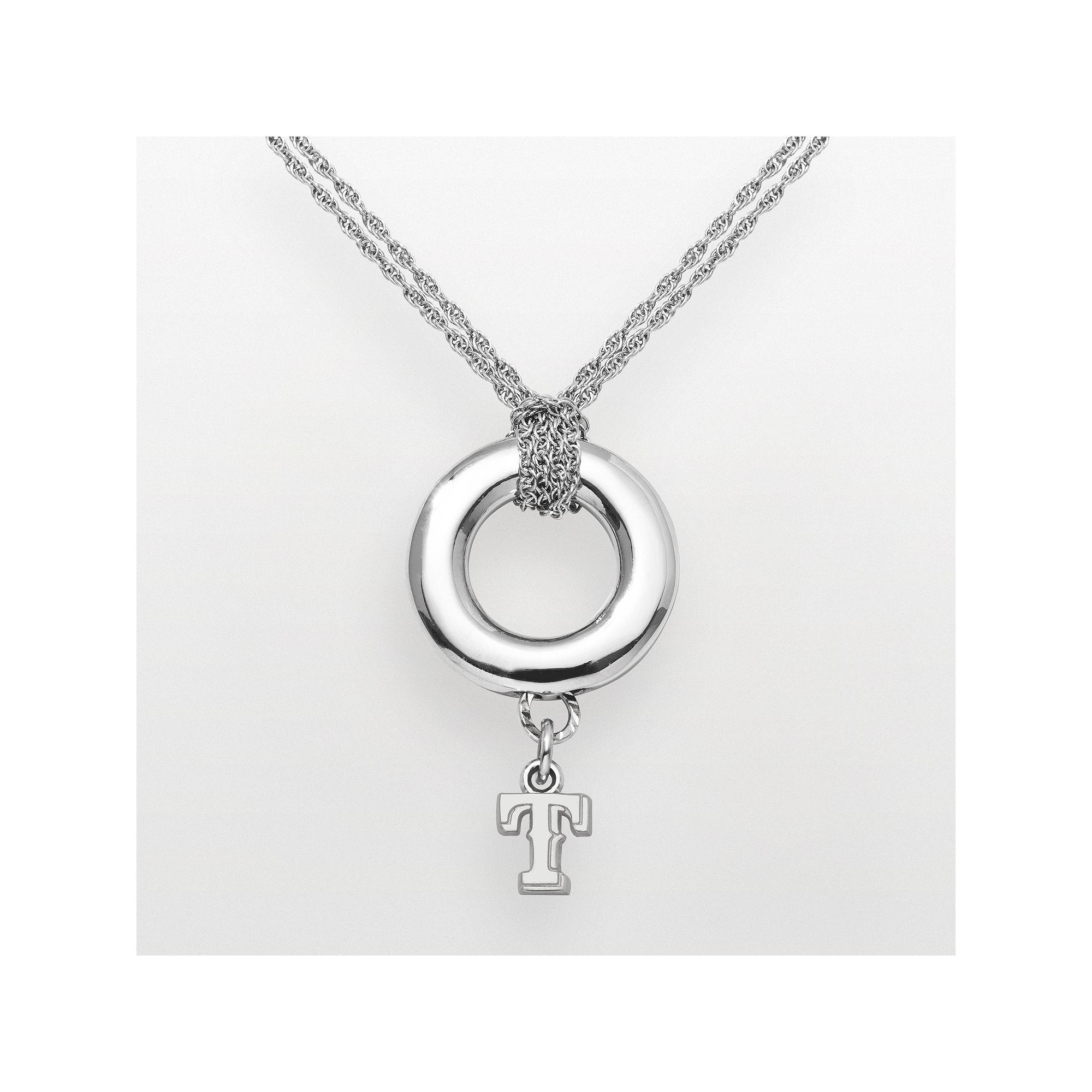 LogoArt Texas Rangers Sterling Silver Logo Halo Pendant, Womens, Size: 16