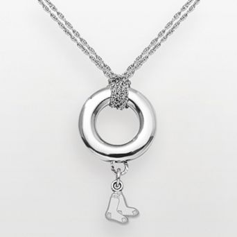 LogoArt Boston Red Sox Sterling Silver Logo Halo Pendant