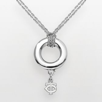LogoArt Minnesota Twins Sterling Silver Logo Halo Pendant