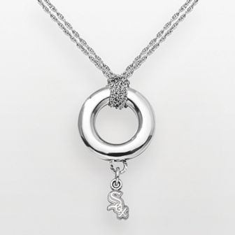 LogoArt Chicago White Sox Sterling Silver Logo Halo Pendant
