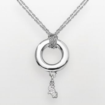 LogoArt Chicago White Sox Sterling Silver Logo Halo Pendant