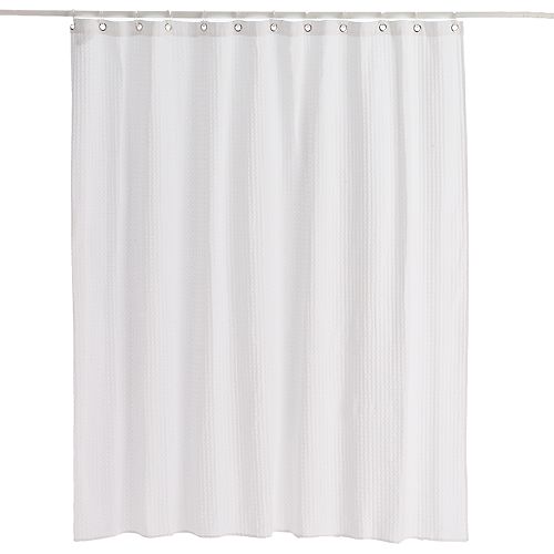 Waffle Fabric Shower Curtain