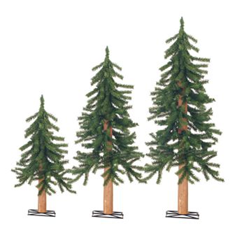 Sterling 3 pc Gatlinburg Artificial Christmas Tree Set
