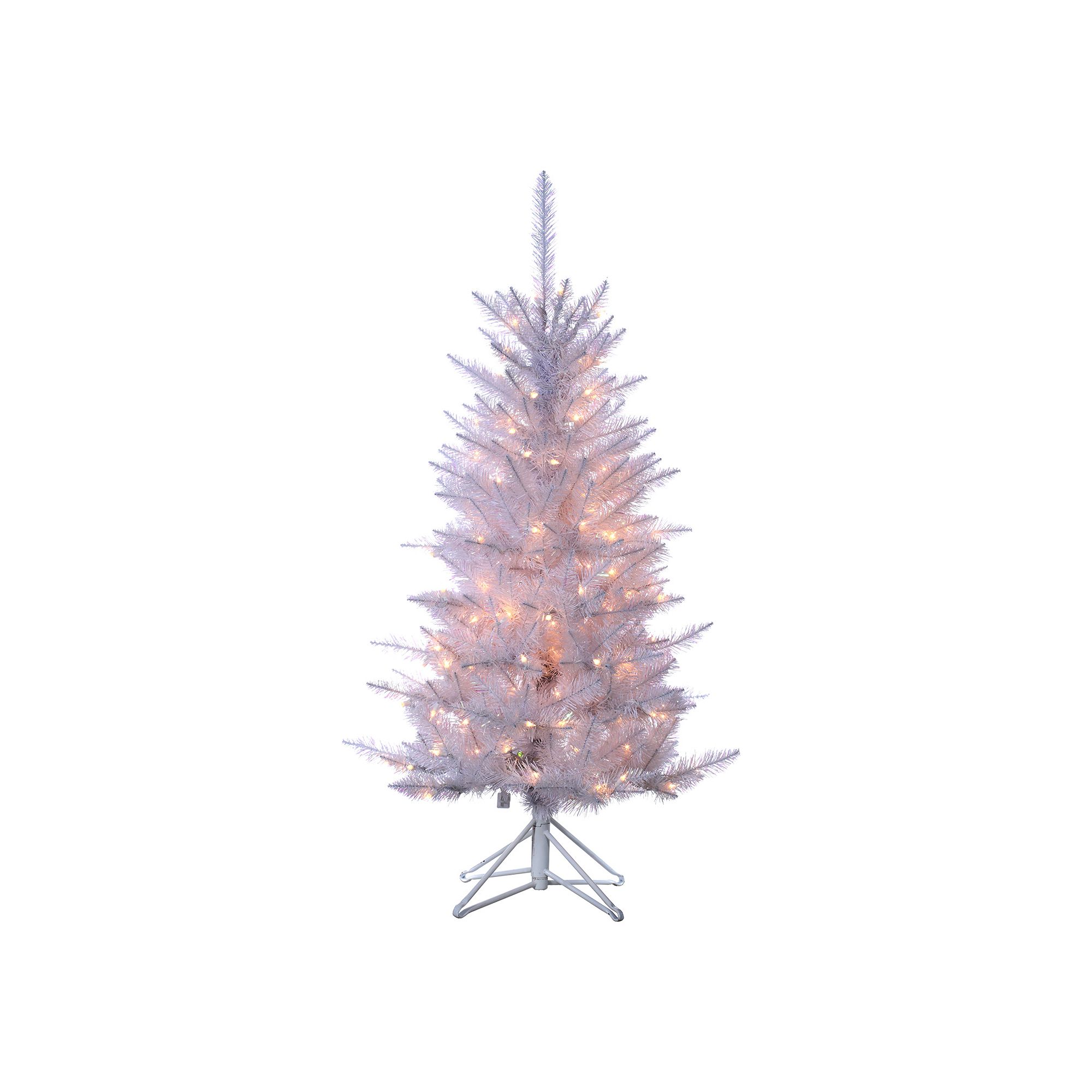 Sterling 4-ft. Pre-Lit Tinsel Artificial Christmas Tree, White